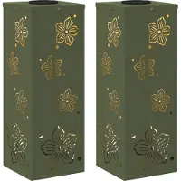 Syfax Lumière de chemin LED solaire 2 pcs Blanc chaud 18 x 18 x 50 cm