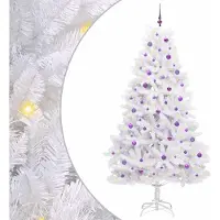 Syfax Sapin de Noël Artificiel à Branches Articulées Blanc 240 cm
