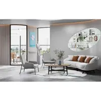 AEA Ensemble de canapés 3+1+1 places Design Table basse Canapé Relax Moderne