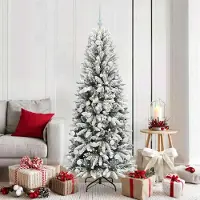 vidaXL Durable Arbre de Noël artificiel avec 300 LED Blanc 73 x 73 x 180 cm - Arbres de Noël artificiels Octo4139780 2parcel