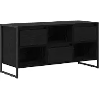 Syfax Meuble TV Chêne noir 100 x 36 x 49,5 cm Bois d'ingénierie