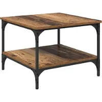 Syfax Table basse Bois Ancien 55 x 55 x 40 cm Bois d'ingénierie