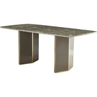 AEA Table de salle à manger en marbre Tables Table Design Bois Acier Inoxydable Salle à manger de luxe