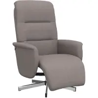 Syfax Fauteuil inclinable avec repose-pieds taupe tissu