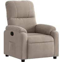 Syfax Fauteuil inclinable taupe tissu microfibre