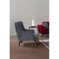AEA Fauteuil gris Moderne Une place Designer Une place Salon Meubles Fauteuil Nouveau