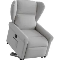 Syfax Fauteuil inclinable électrique gris nuage tissu