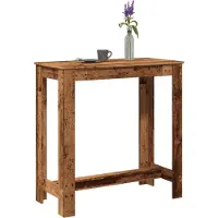 vidaXL Table de bar aspect vieux bois 102x50x103,5 cm Matériau dérivé du bois, Tables de salle à manger 2024 Nouveau DesignMöbel