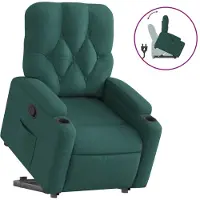 Syfax Fauteuil inclinable vert foncé tissu