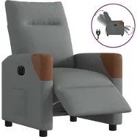 Syfax Fauteuil inclinable électrique Gris foncé Tissu