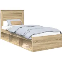 Syfax Cadre de lit Sonoma 100 x 200 cm Bois de pin massif