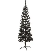 Prolenta Maison Exclusive - Sapin de Noël élancé noir 150 cm