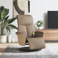 vidaXL Best Möbel Fauteuil de massage avec repose-pieds Cappuccino-Braun Similicuir - Fauteuil TV & Relax Cloris Neu7001949 1parcel