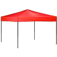 Syfax Tente de réception pliable Rouge 3x3 m