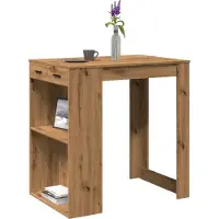 Prolenta Maison Exclusive - Table de bar chêne artisanal 102x70x103,5 cm bois d'ingénierie