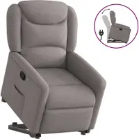 Syfax Fauteuil relax avec releveur Taupe Tissu