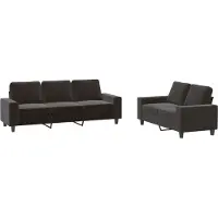Syfax ensemble de canapés 2 pièces Noir Tissu