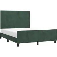 Syfax Cadre de lit sans matelas vert foncé 140x190 cm velours