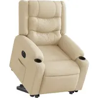 Syfax Fauteuil inclinable électrique crème tissu