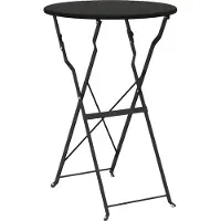 Syfax Table bistrot Anthracite Ø 50 x 71 cm Acier revêtu de poudre
