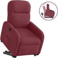 Syfax Fauteuil inclinable rouge bordeaux tissu