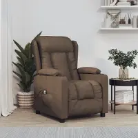 Prolenta Maison Exclusive - Fauteuil relax électrique marron tissu