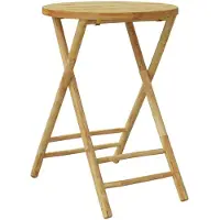 Syfax Table de jardin pliable Ø55x75 cm bambou