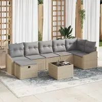 Prolenta Maison Exclusive - Ensemble de canapé 7 pièces en polyrotin