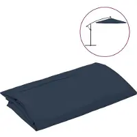 Syfax Tissu de remplacement pour parasol déporté bleu 300 cm