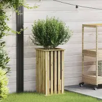 Prolenta Maison Exclusive - Jardinières en bois brun, dimensions 33 x 33 x 65 cm, en bois de pin traité