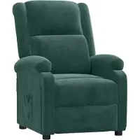 Syfax Fauteuil relax vert foncé velours