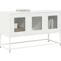 Prolenta Maison Exclusive - Meuble TV blanc 100,5x39x60,5 cm Acier laminé à froid