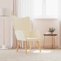 Prolenta Maison Exclusive - Fauteuil relax tissu crème