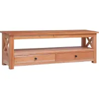 Syfax Meuble TV 120x30x40 cm Bois d'acajou massif