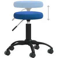 Syfax Chaise pivotante de bureau Bleu Velours