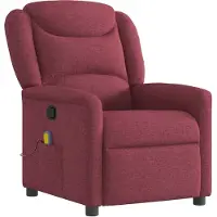 Syfax Fauteuil de massage inclinable Rouge bordeaux Tissu
