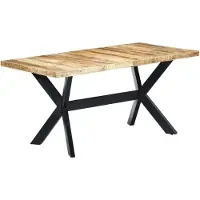 Prolenta Maison Exclusive - Table à manger 160 x 80 x 75 cm en bois de manguier brut