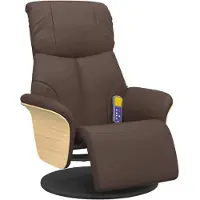 Sonstiges Fauteuil inclinable de massage repose-pieds marron similicuir