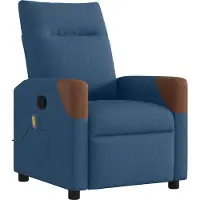 Syfax Fauteuil inclinable de massage Bleu Tissu