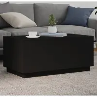 vidaXL Table basse design avec lampes LED Noir 90x50x40 cm - Tables basses 2025 Nouveau6320520 1parcel