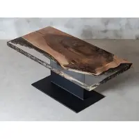 AEA Couchtisch Rechteckig Luxus Design Holz Braun Möbel Wohnzimmer Couchtische