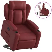 Syfax Fauteuil inclinable Rouge bordeaux Similicuir