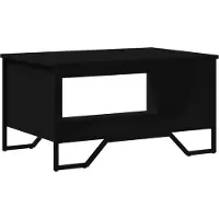 Syfax Table basse noir 75x51x40 cm bois d'ingénierie