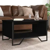 Prolenta Maison Exclusive - Table basse noire 75x51x40 cm Matériau dérivé du bois