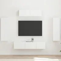 Prolenta Maison Exclusive - Meubles TV, 5 pièces, blanc