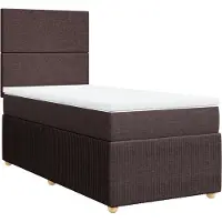 Syfax Sommier à lattes de lit avec matelas Marron foncé 100x200 cm