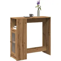 Prolenta Maison Exclusive - Table de bar avec étagère Chêne Artisan 101x40x103,5 cm Matériau dérivé du bois