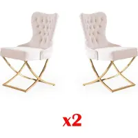 AEA Modernes Stuhl Set Sitz Polster Garnitur Esszimmer 2x Stühle Küche Gruppe