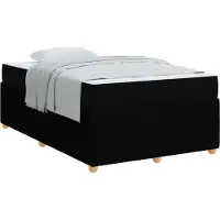 vidaXL Cadre de lit avec matelas Noir 120 x 200 cm Tissu