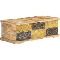 Syfax Table basse 100x50x35 cm Bois de manguier massif